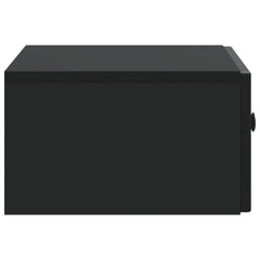 vidaXL Wall-Mounted Bedside Cabinet Black 49 x 34.5 x 20 cm 6