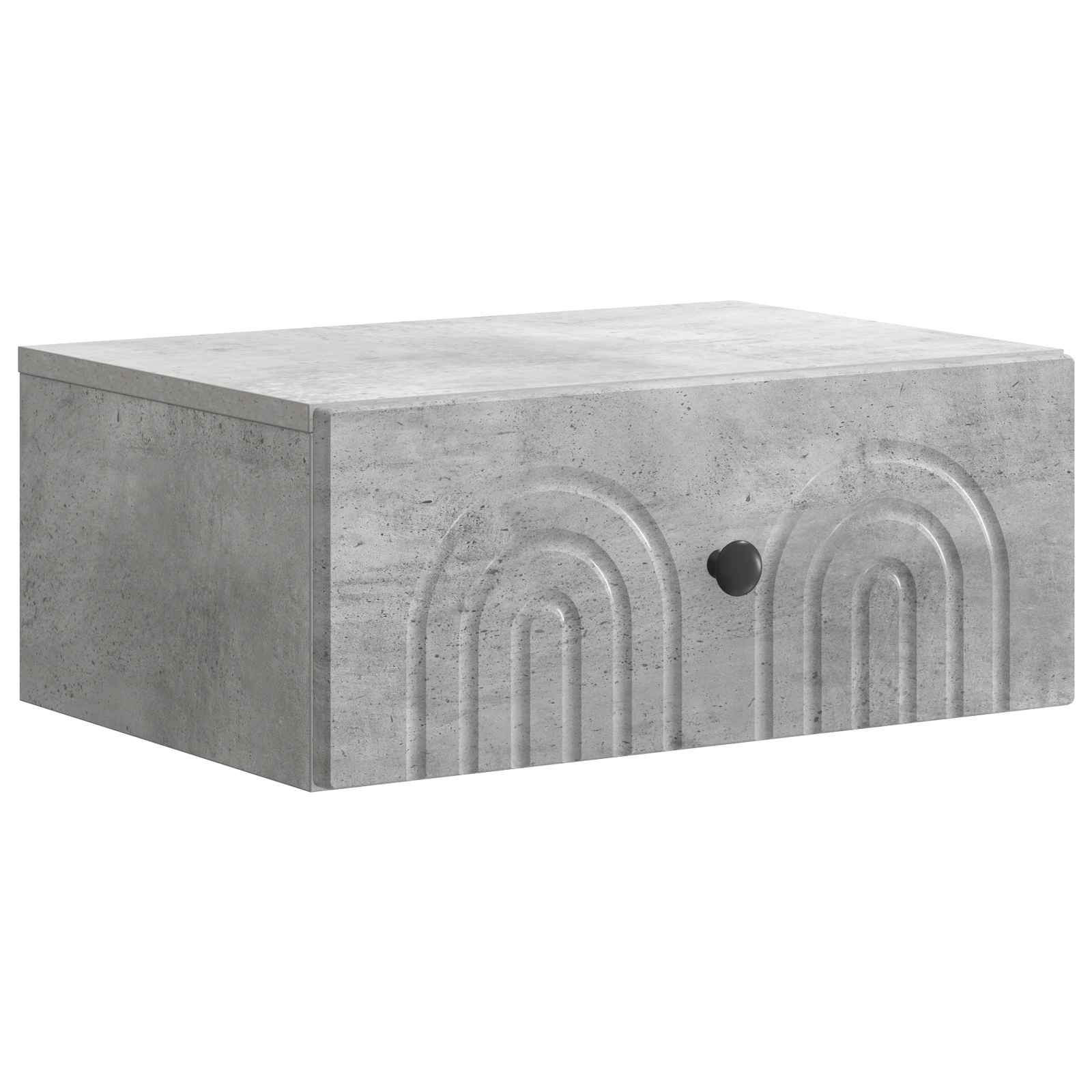 vidaXL Wall-Mounted Bedside Cabinet Concrete Grey 49 x 34.5 x 20 cm 2