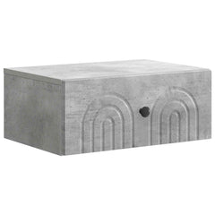 vidaXL Wall-Mounted Bedside Cabinet 2 pcs Concrete Grey 5