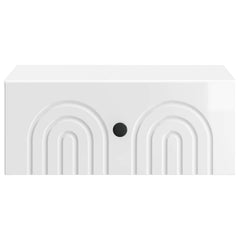 vidaXL Wall-Mounted Bedside Cabinet High Gloss White 49 x 34.5 x 20 cm 5