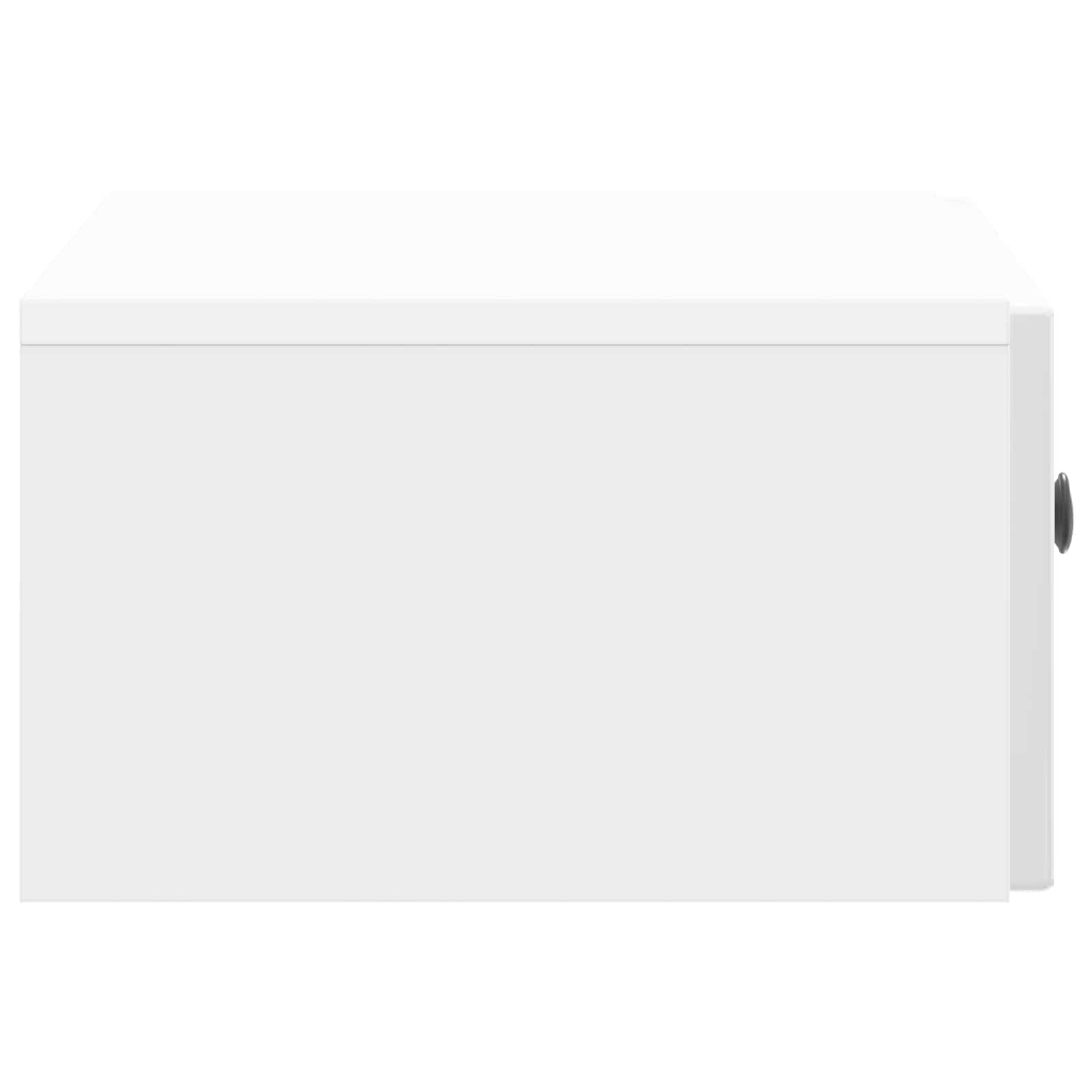 vidaXL Wall-Mounted Bedside Cabinet High Gloss White 49 x 34.5 x 20 cm 6