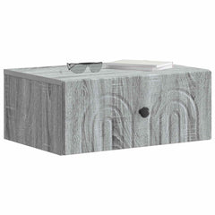vidaXL Wall-Mounted Bedside Cabinet Grey Sonoma 49 x 34.5 x 20 cm 3