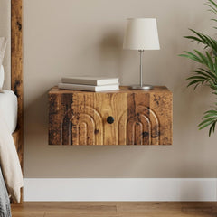 vidaXL Wall-Mounted Bedside Cabinet Old Wood 49 x 34.5 x 20 cm 1