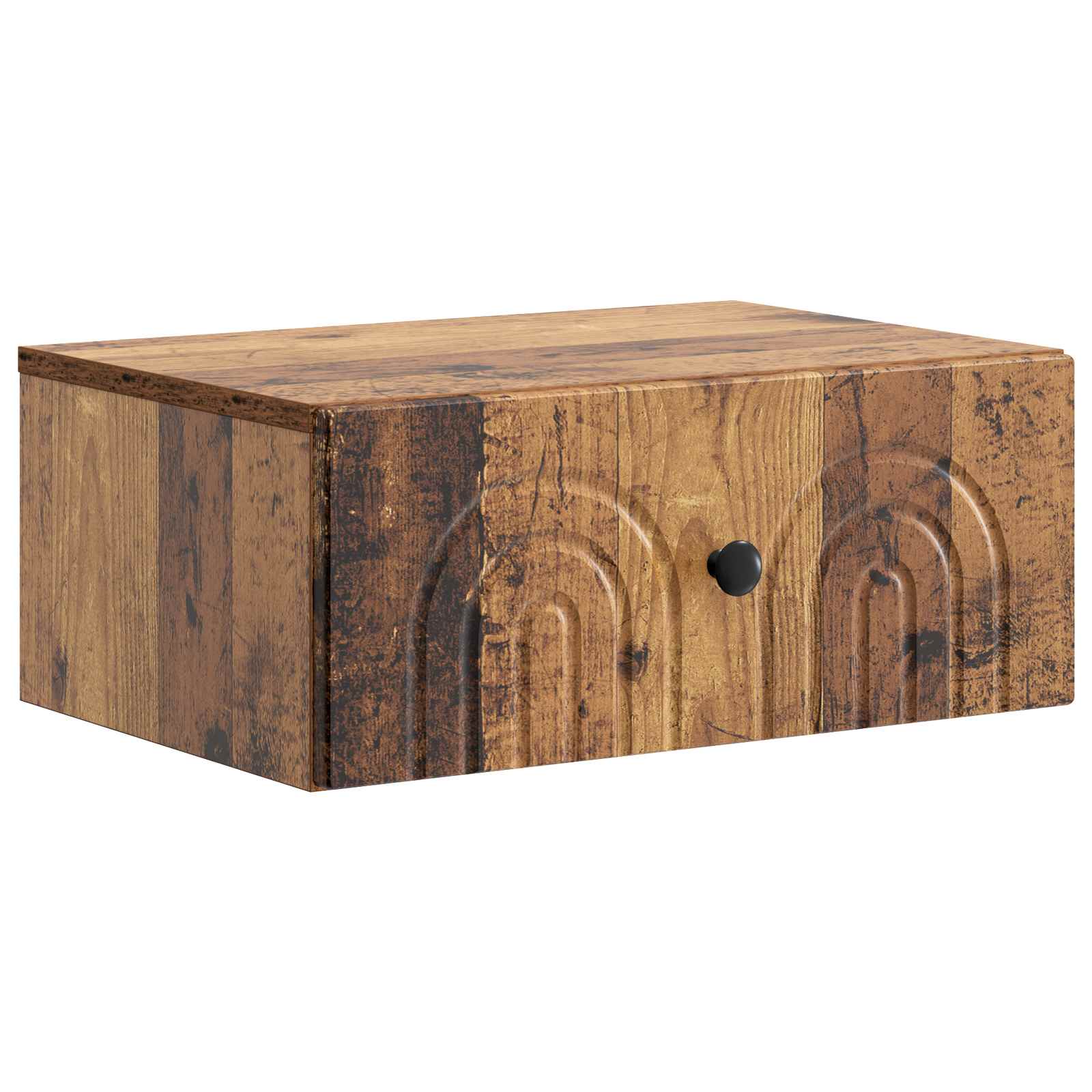 vidaXL Wall-Mounted Bedside Cabinet 2 pcs Old Wood 49 x 34.5 x 20 cm 5