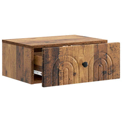 vidaXL Wall-Mounted Bedside Cabinet 2 pcs Old Wood 49 x 34.5 x 20 cm 6