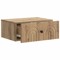 vidaXL Wall-Mounted Bedside Cabinet 2 pcs Artisan Oak 6