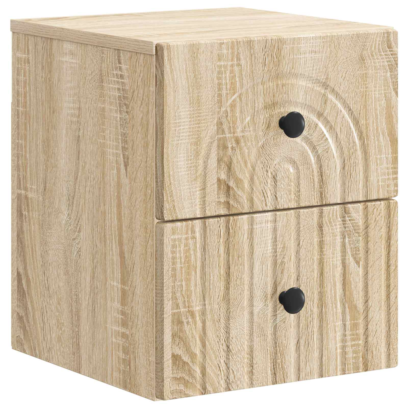 vidaXL Wall-Mounted Bedside Cabinet Sonoma Oak 33 x 34.5 x 40 cm 2