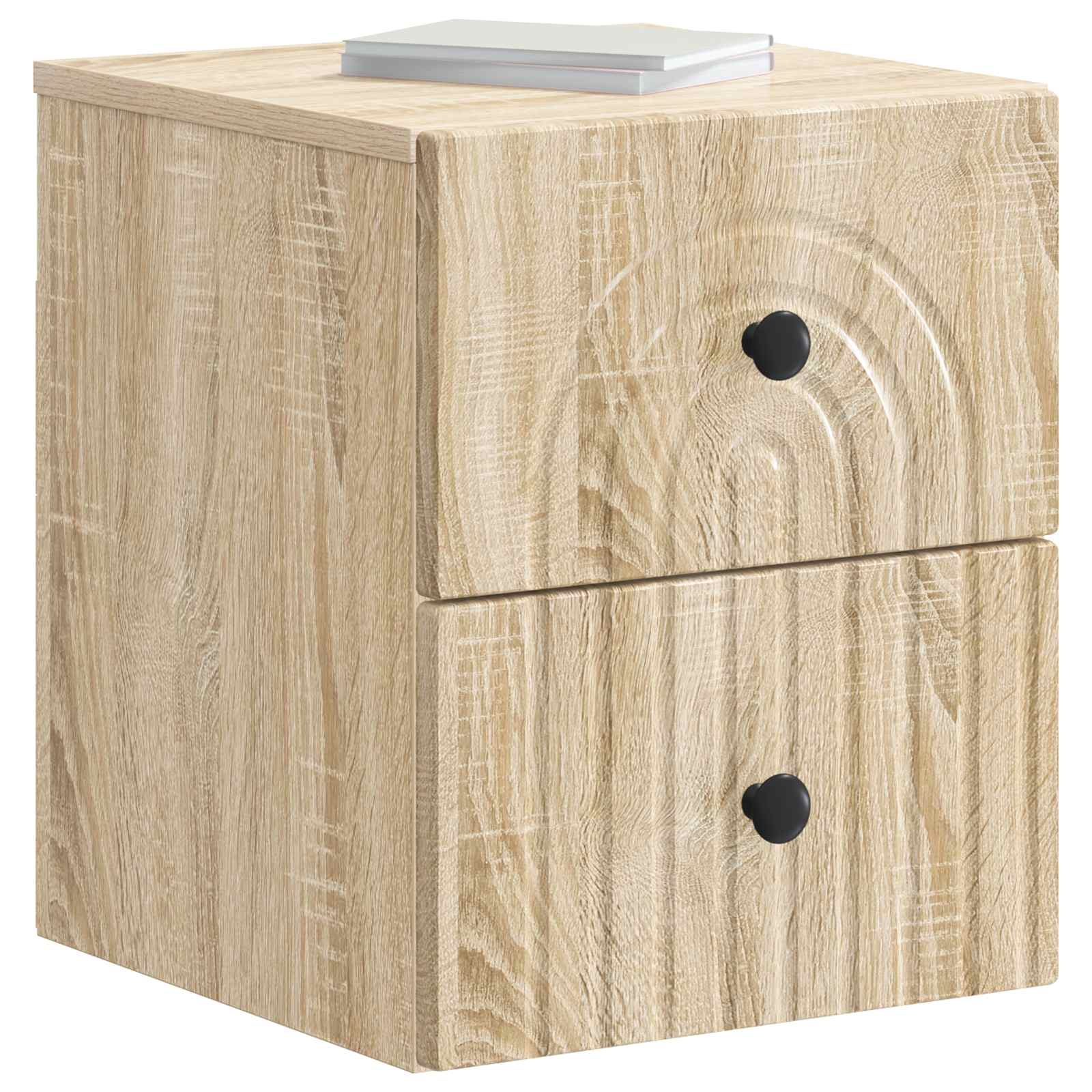 vidaXL Wall-Mounted Bedside Cabinet Sonoma Oak 33 x 34.5 x 40 cm 3