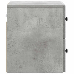 vidaXL Wall-Mounted Bedside Cabinet Concrete Grey 33 x 34.5 x 40 cm 6