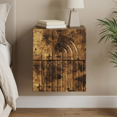 vidaXL Wall-Mounted Bedside Cabinet Smoked Oak 33 x 34.5 x 40 cm 1