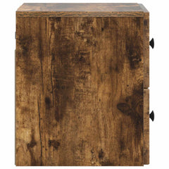 vidaXL Wall-Mounted Bedside Cabinet Smoked Oak 33 x 34.5 x 40 cm 6