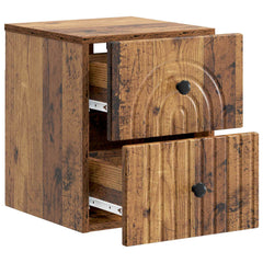 vidaXL Wall-Mounted Bedside Cabinet Old Wood 33 x 34.5 x 40 cm 4