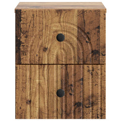 vidaXL Wall-Mounted Bedside Cabinet Old Wood 33 x 34.5 x 40 cm 5