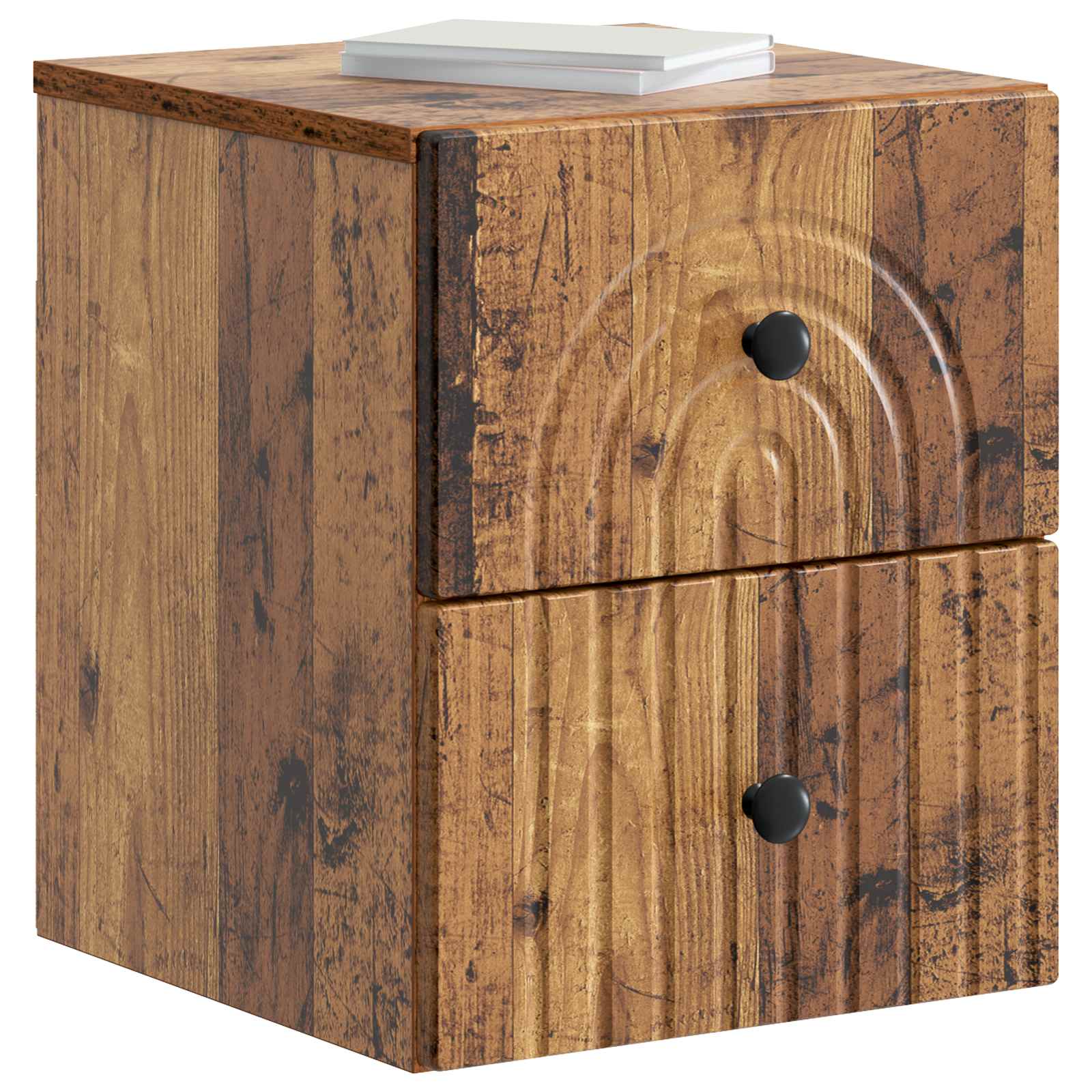 vidaXL Wall-Mounted Bedside Cabinet Old Wood 33 x 34.5 x 40 cm 3