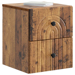vidaXL Wall-Mounted Bedside Cabinet Old Wood 33 x 34.5 x 40 cm 3