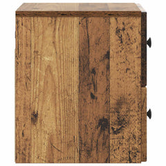 vidaXL Wall-Mounted Bedside Cabinet Old Wood 33 x 34.5 x 40 cm 6