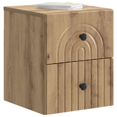 vidaXL Wall-Mounted Bedside Cabinet Artisan Oak 33 x 34.5 x 40 cm 3