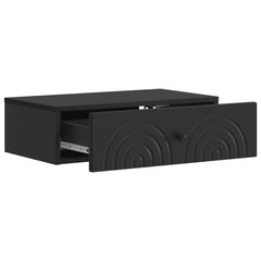 vidaXL Wall-Mounted Side Table 59 x 34.5 x 17 cm Engineered Wood Black 4