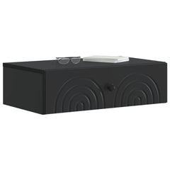 vidaXL Wall-Mounted Side Table 59 x 34.5 x 17 cm Engineered Wood Black 3