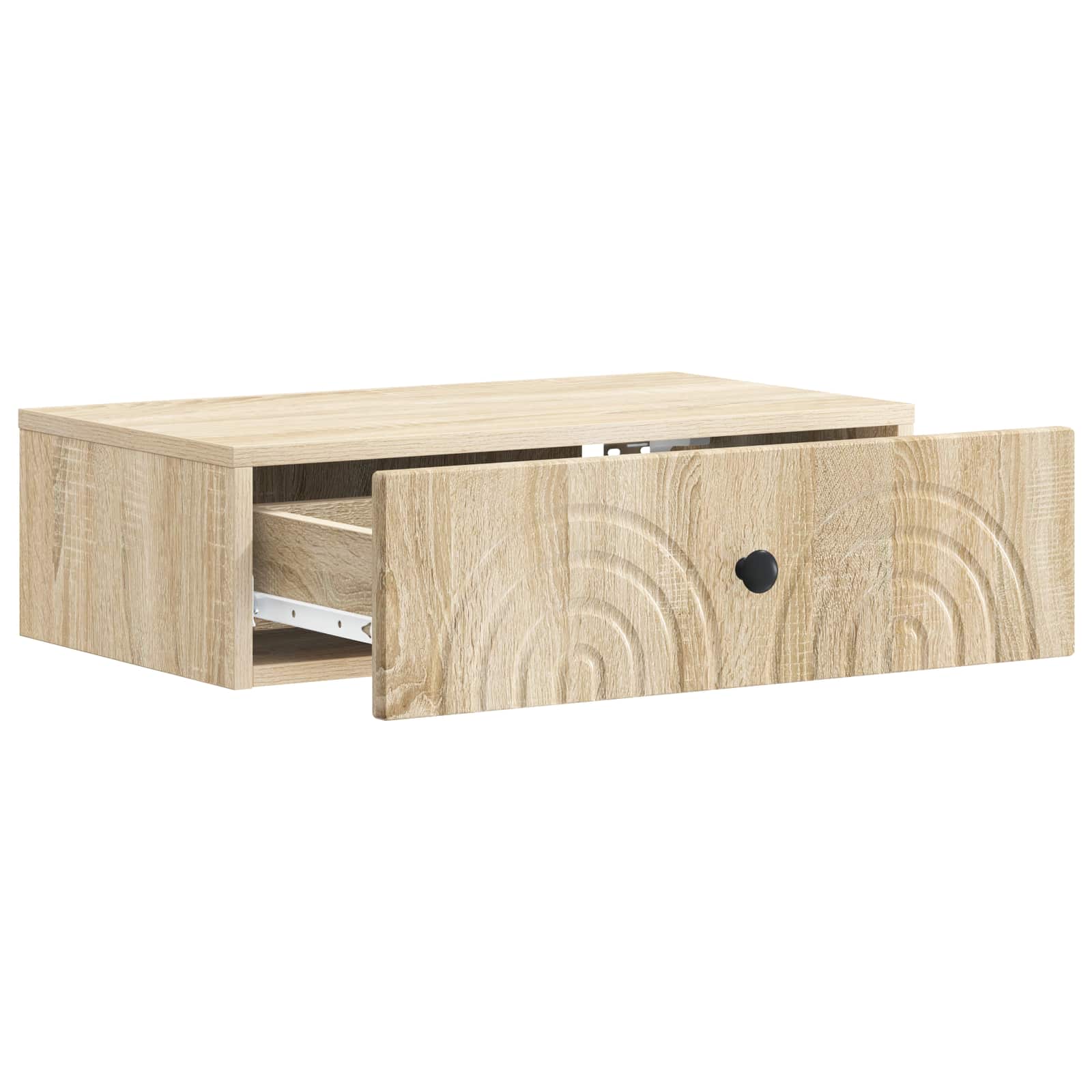 vidaXL Wall-Mounted Side Table 59 x 34.5 x 17 cm Engineered Wood 4