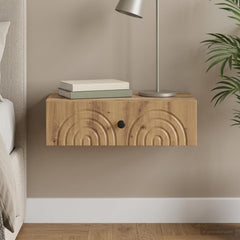 vidaXL Wall-Mounted Side Table 59 x 34.5 x 17 cm Engineered Wood 1