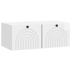 vidaXL Wall-Mounted TV Cabinet High Gloss White 78.5 x 41 x 30 cm 2