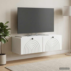 vidaXL Wall-Mounted TV Cabinet 99 x 41 x 30 cm White Engineered Wood 4