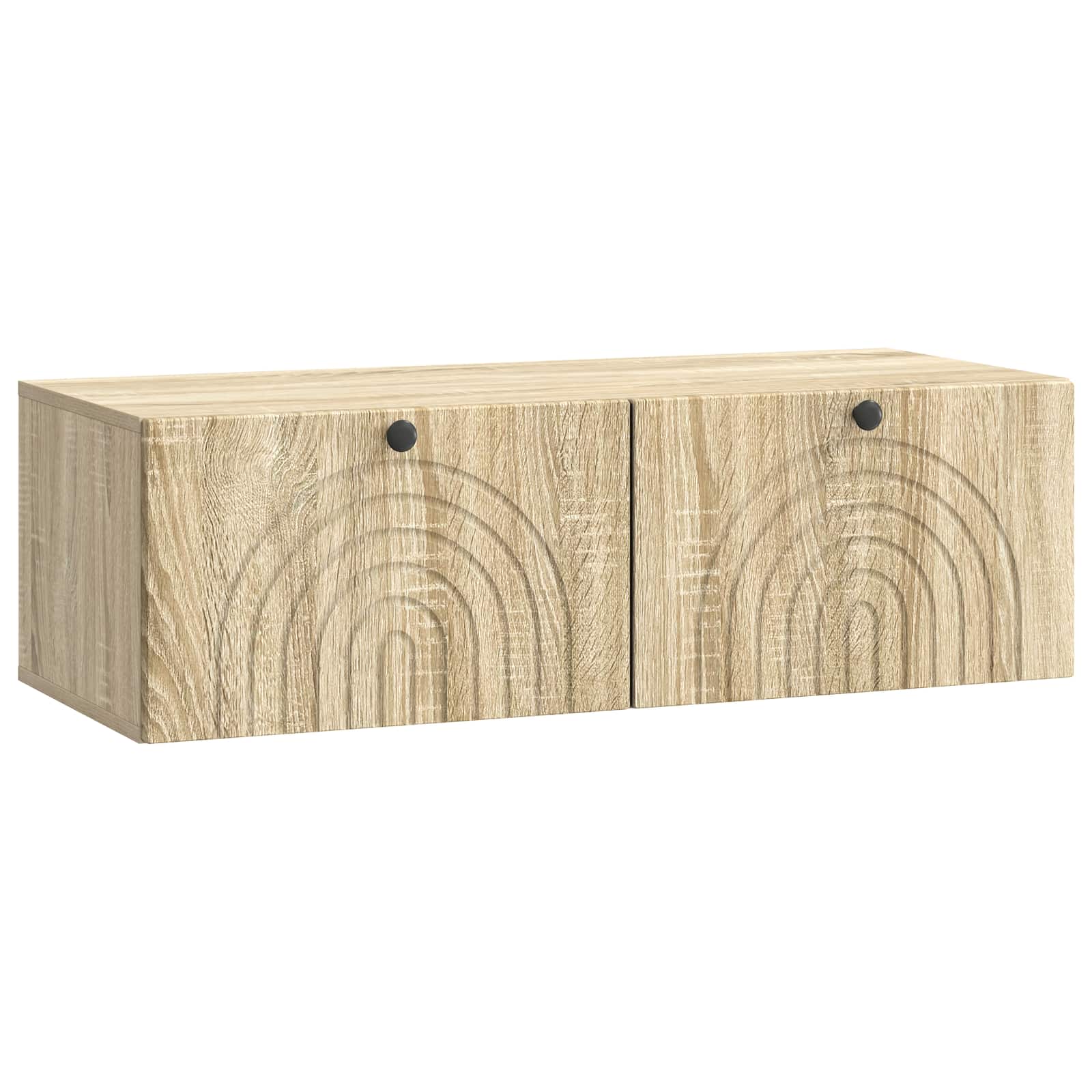 vidaXL Wall-Mounted TV Cabinet Wall-mounted Sonoma Oak 98 x 41 x 30 cm 2