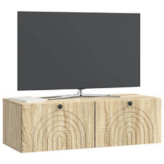 vidaXL Wall-Mounted TV Cabinet Wall-mounted Sonoma Oak 98 x 41 x 30 cm 3