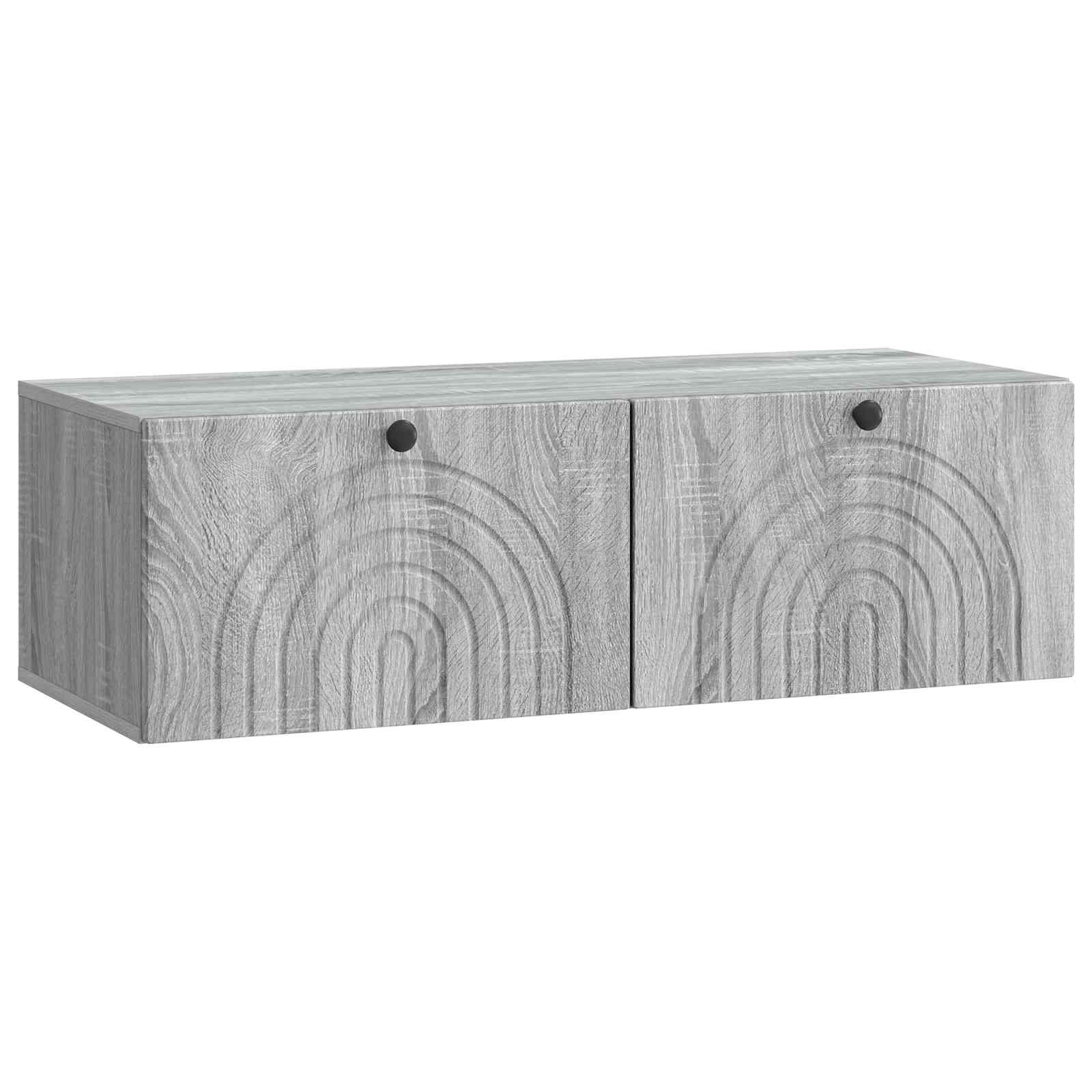 vidaXL Wall-Mounted TV Cabinet Grey Sonoma 99 x 41 x 30 cm 2
