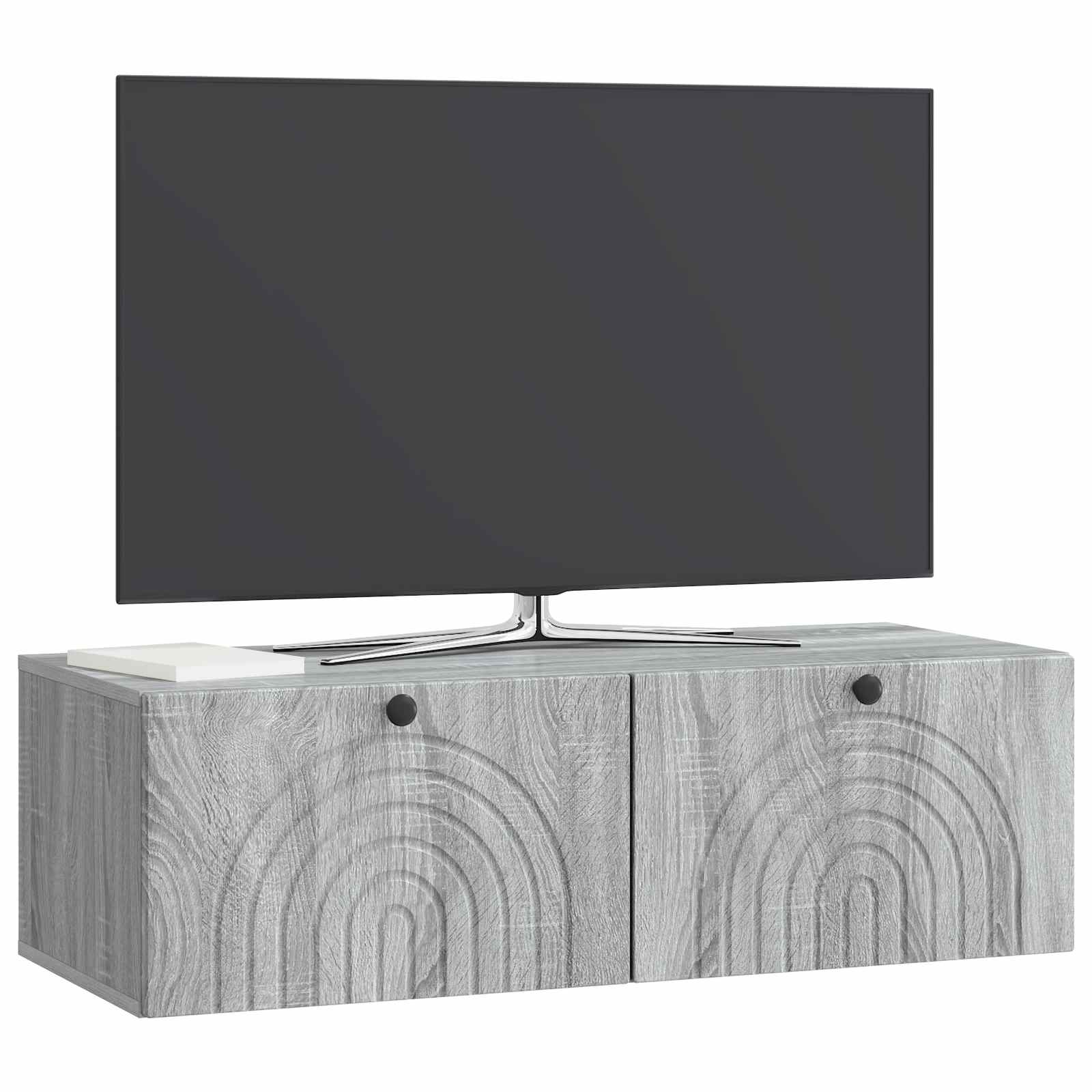 vidaXL Wall-Mounted TV Cabinet Grey Sonoma 99 x 41 x 30 cm 3