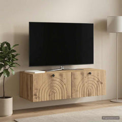 vidaXL Wall-Mounted TV Cabinet 99 x 41 x 30 cm Artisan Oak 4