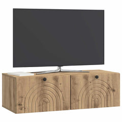 vidaXL Wall-Mounted TV Cabinet 99 x 41 x 30 cm Artisan Oak 3