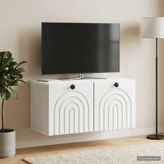 vidaXL Wall-Mounted TV Cabinet White 59.5 x 31 x 30 cm Engineered Wood 1