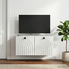 vidaXL Wall-Mounted TV Cabinet White 59.5 x 31 x 30 cm Engineered Wood 4