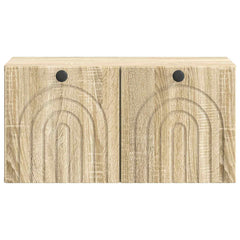 vidaXL Wall-Mounted TV Cabinet Sonoma Oak 59.5 x 31 x 30 cm 6