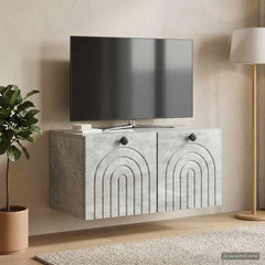 vidaXL Wall-Mounted TV Cabinet Concrete Grey 59.5 x 31 x 30 cm 1