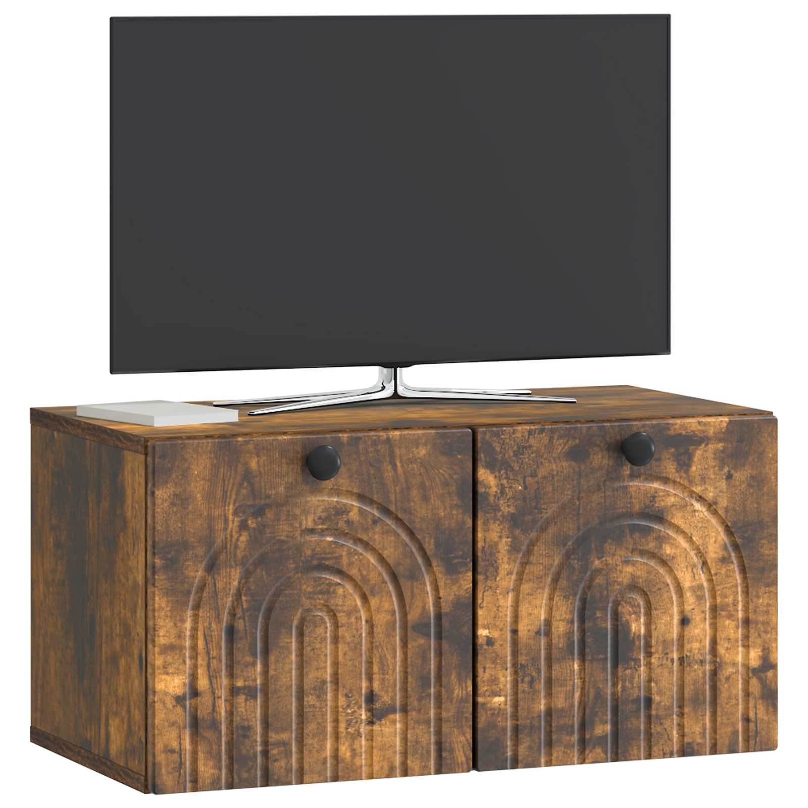 vidaXL Wall-Mounted TV Cabinet Smoked Oak 59.5 x 31 x 30 cm 3