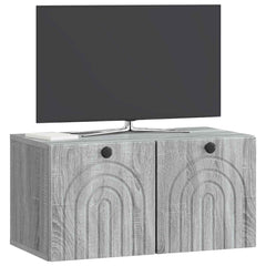 vidaXL Wall-Mounted TV Cabinet Grey Sonoma 59.5 x 31 x 30 cm 3