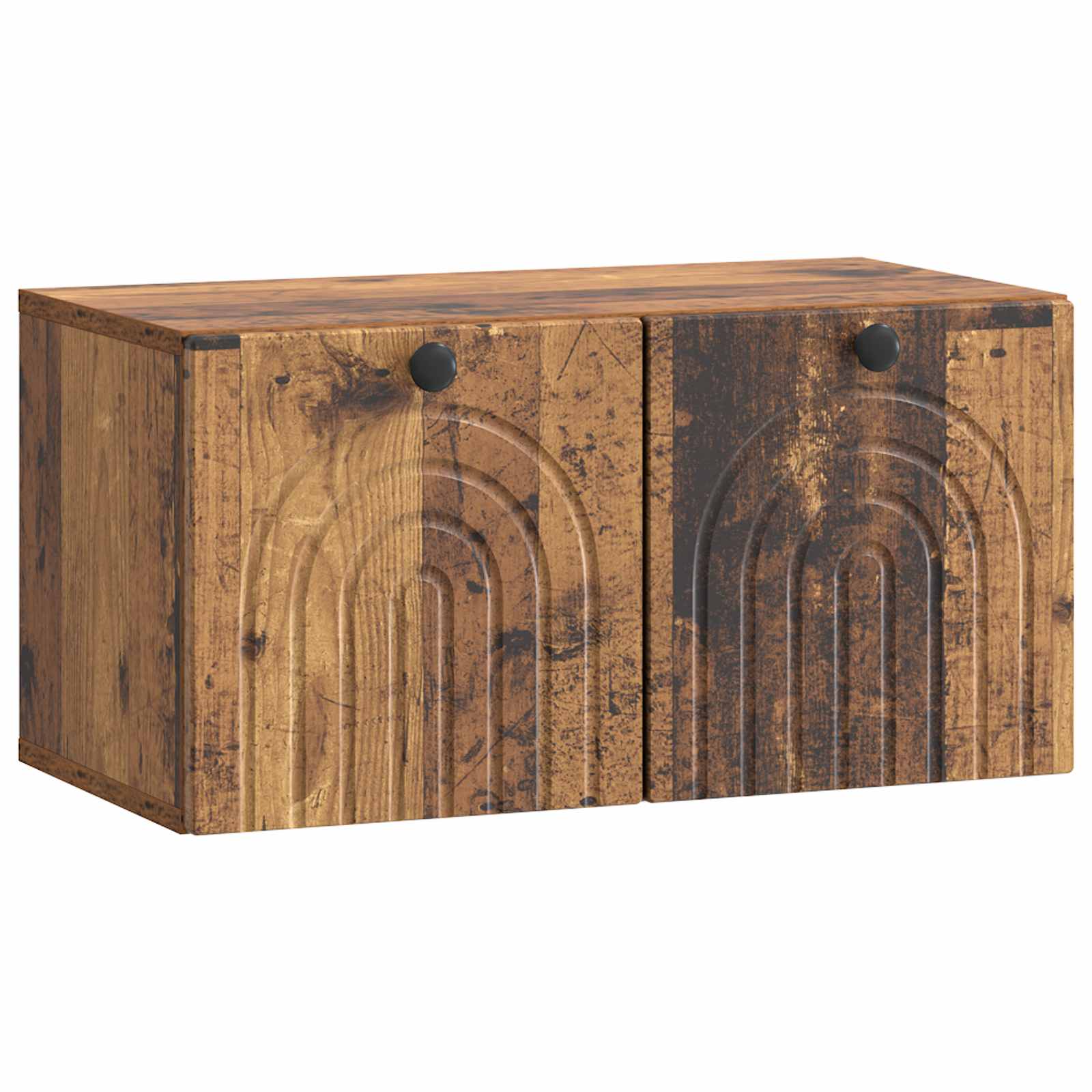 vidaXL Wall-Mounted TV Cabinet Wall-mounted Old Wood 59.5 x 31 x 30 cm 2