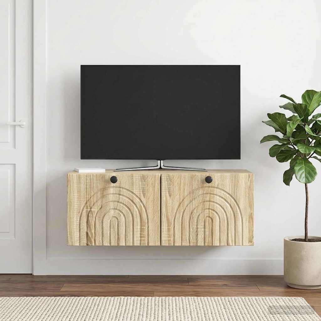 Wall-Mounted TV Cabinet 78.5 x 31 x 30 cm Sonoma oak