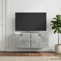 Wall-Mounted TV Cabinet 78.5 x 31 x 30 cm Concrete grey