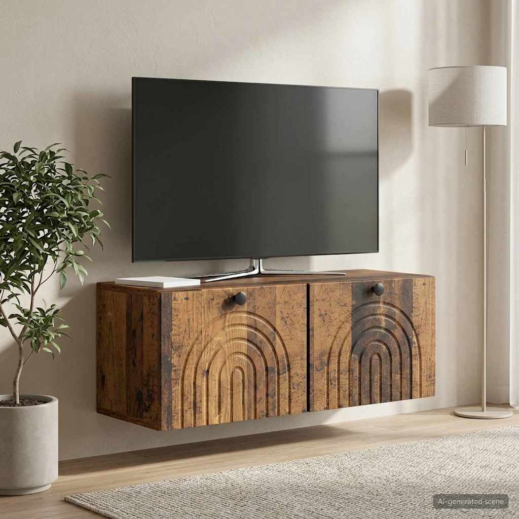 Wall-Mounted TV Cabinet 78.5 x 31 x 30 cm Old wood