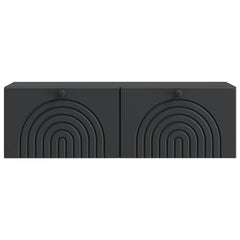 vidaXL Wall-Mounted TV Cabinet Black 98 x 31 x 30 cm Engineered Wood 6