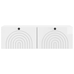 vidaXL Wall-Mounted TV Cabinet High Gloss White 98 x 31 x 30 cm 6