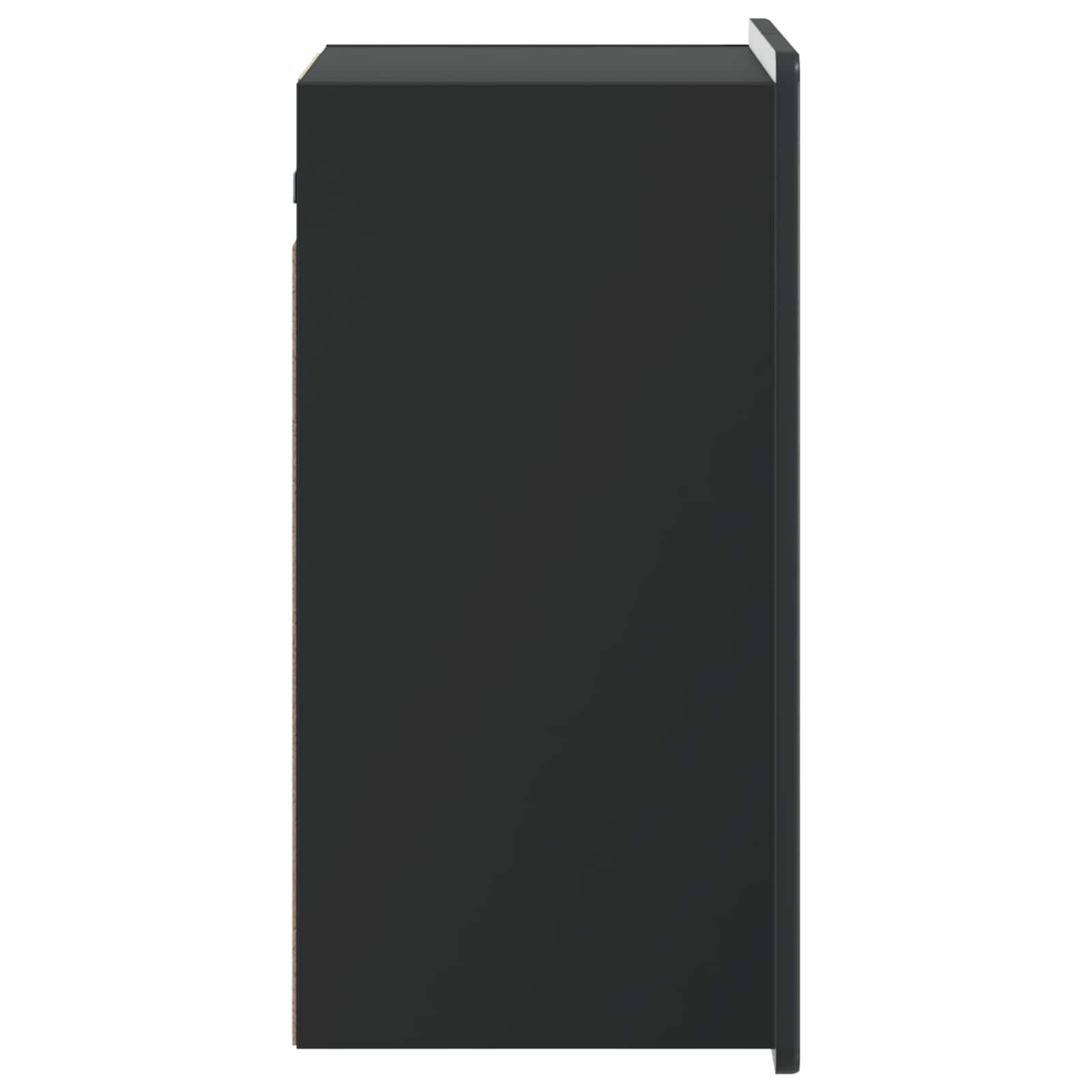 vidaXL Wall-Mounted Cabinet Black 59 x 31 x 64 cm Engineered Wood 5