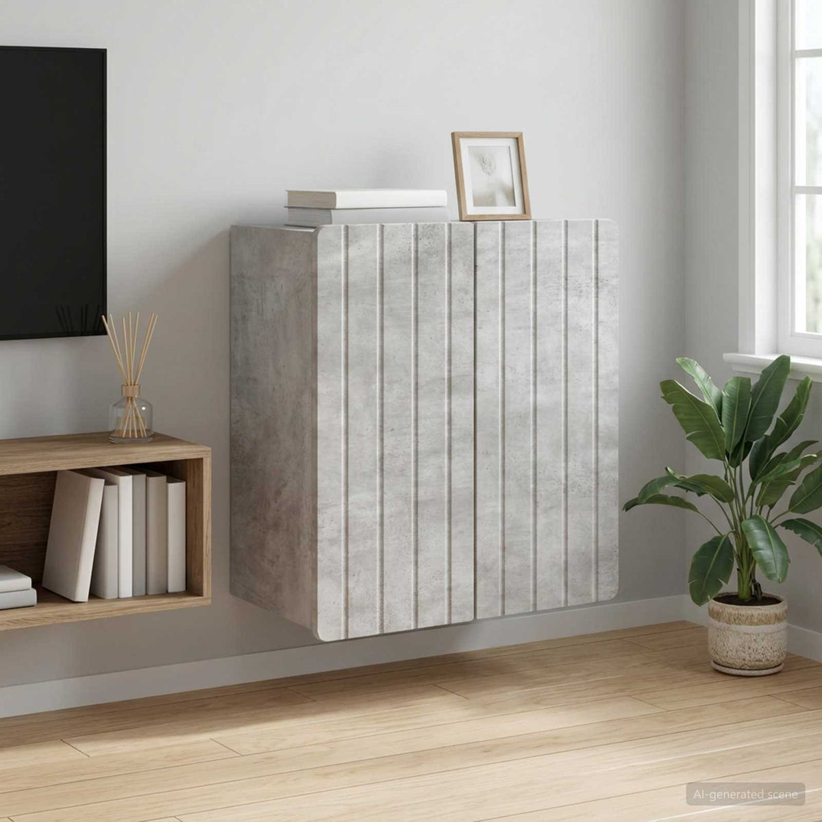 vidaXL Wall-Mounted Cabinet 59 x 31 x 64 cm Engineered Wood