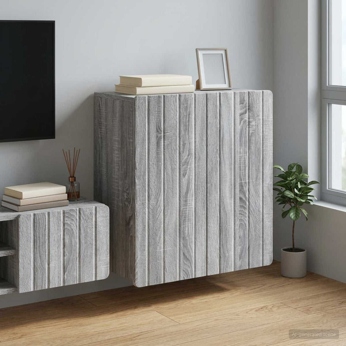 vidaXL Wall-Mounted Cabinet 59 x 31 x 64 cm Engineered Wood