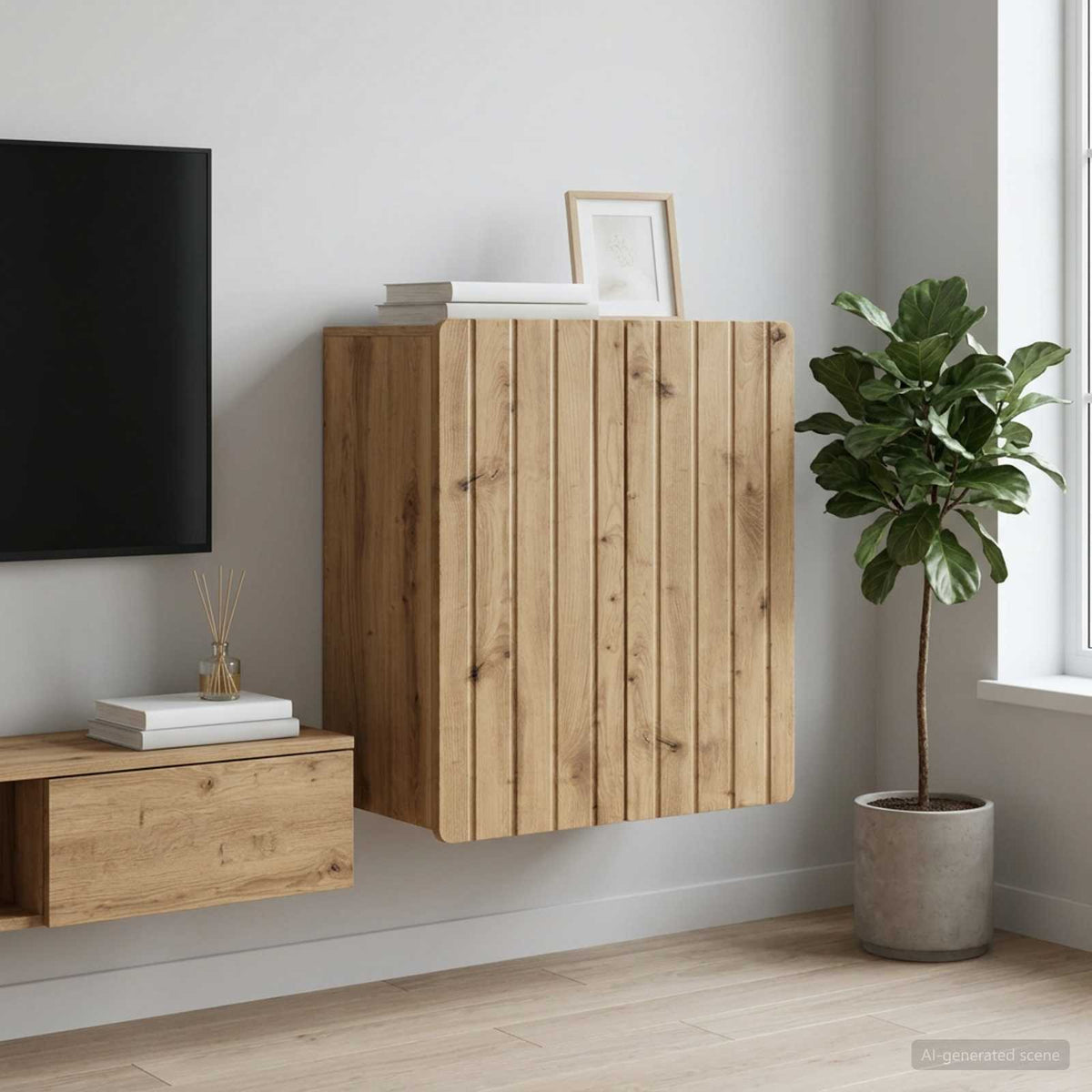 vidaXL Wall-Mounted Cabinet 59 x 31 x 64 cm Engineered Wood