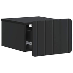 vidaXL Wall-Mounted Bedside Cabinet Black 33 x 34.5 x 24 cm 4